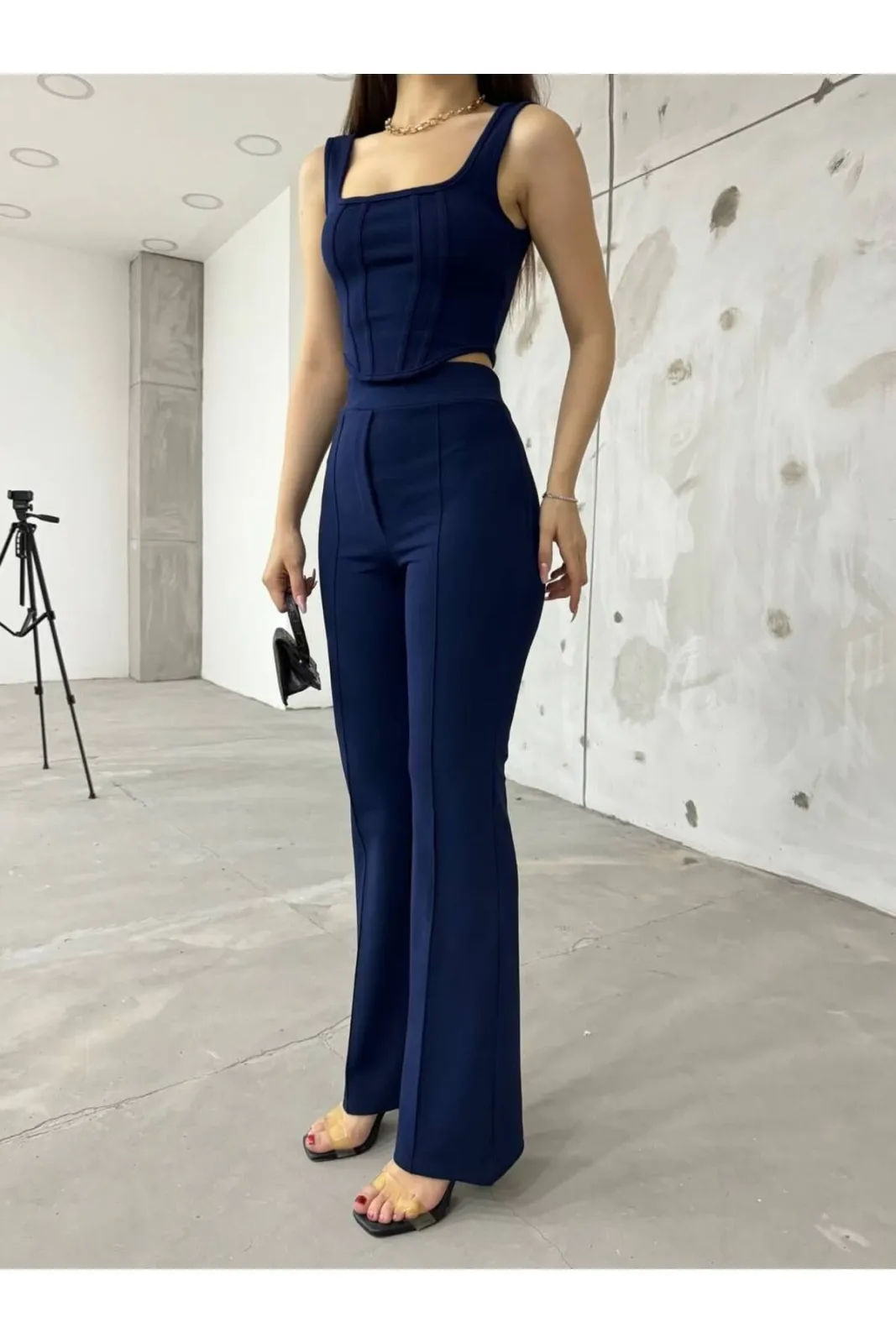 Lacivert Bilyeli İnterlook Alt Üst Takım — görsel 2 · KV2025010079