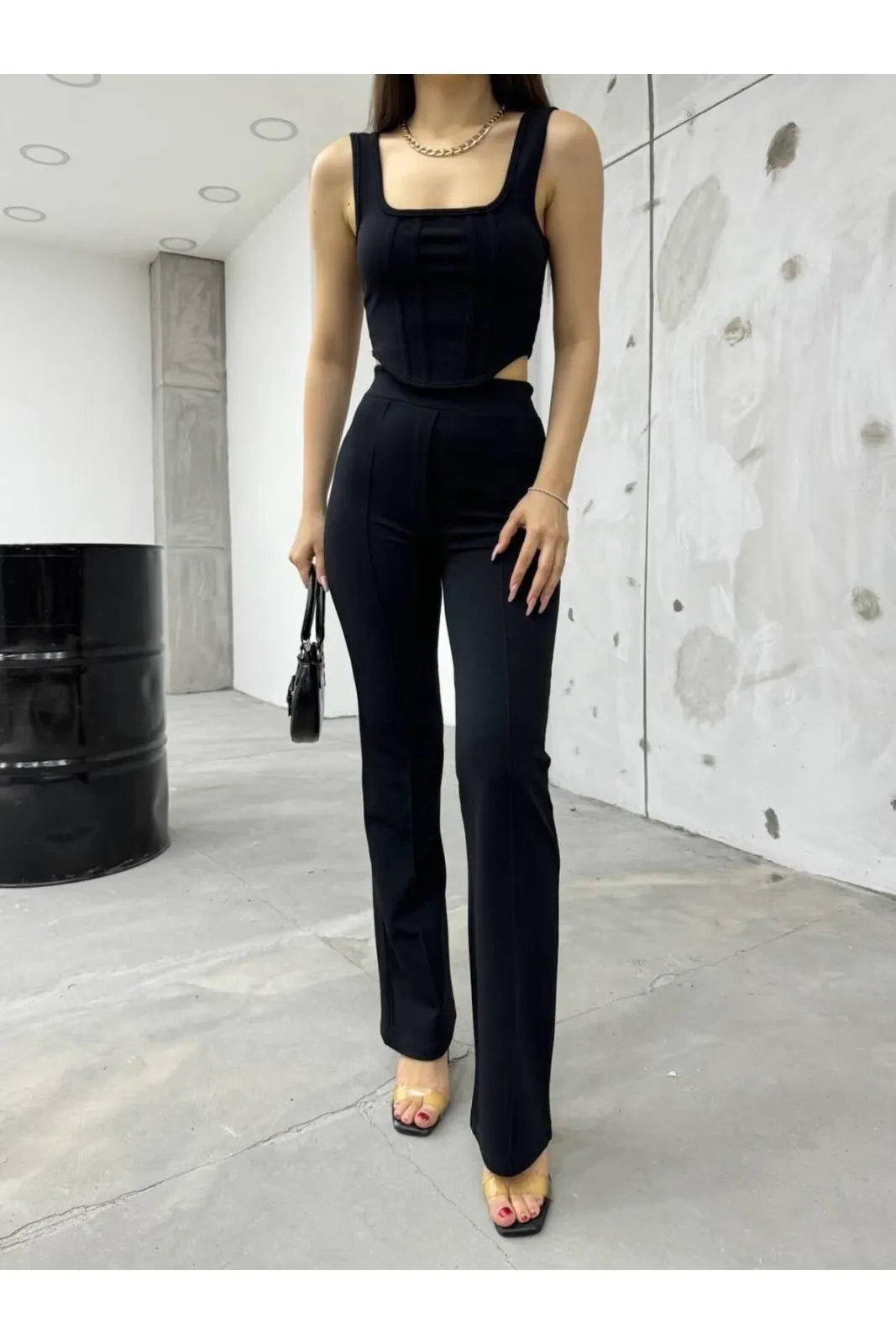 Siyah Bilyeli İnterlook Alt Üst Takım — görsel 2 · KV2025010081