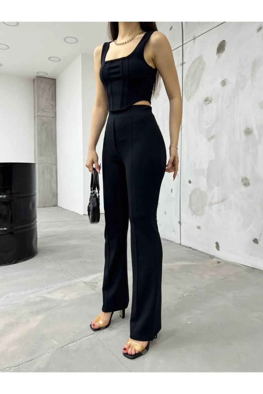 Siyah Bilyeli İnterlook Alt Üst Takım — görsel 3 · KV2025010081