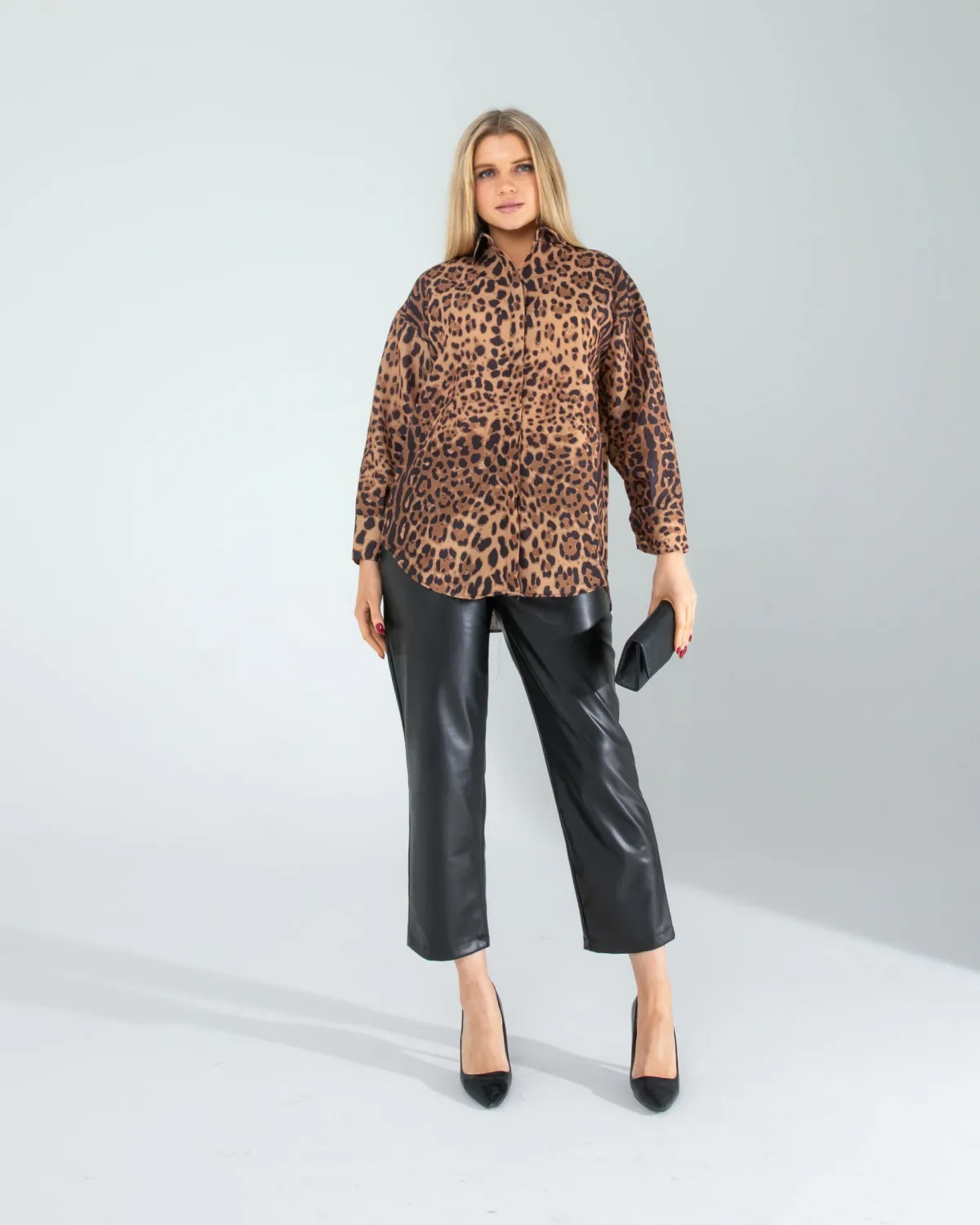 Leopar Desen Gömlek — görsel 3 · KV2025010020