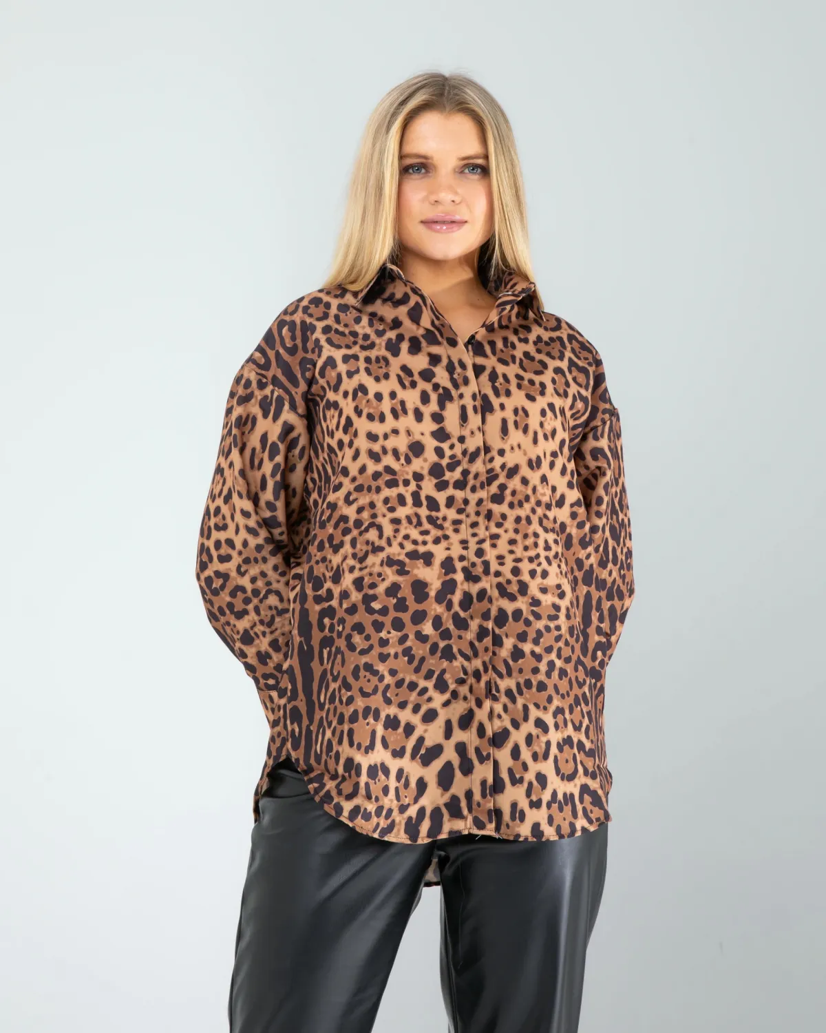 Leopar Desen Gömlek — görsel 2 · KV2025010020