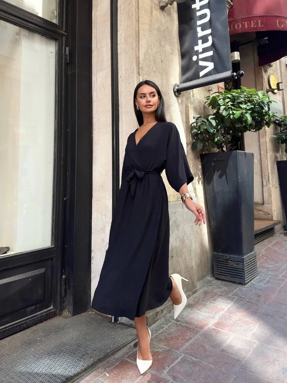 Ayrobin midi elbise — görsel 4 · XSHRKXXO75