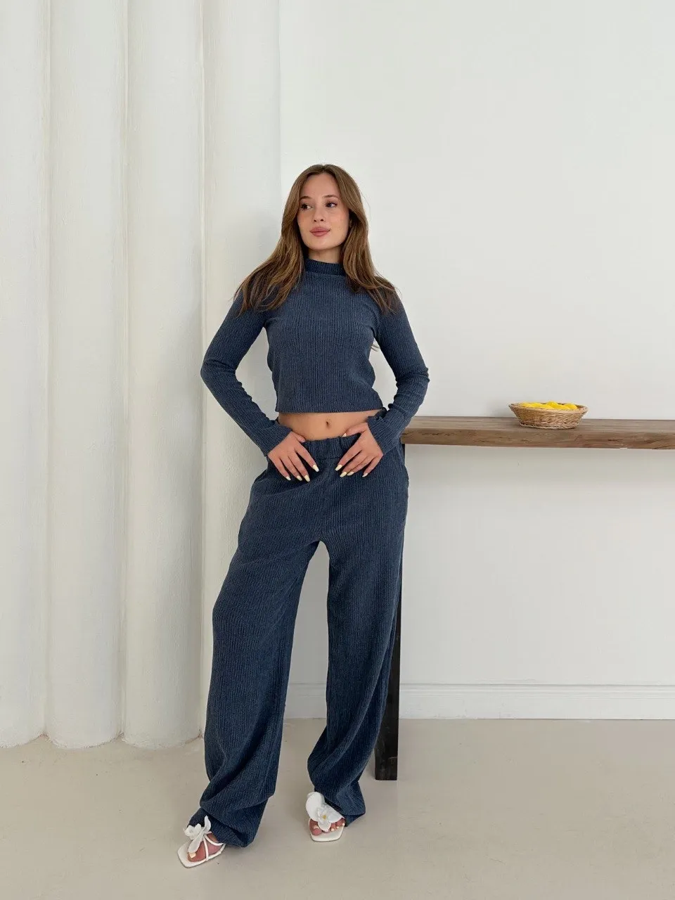 Balıkçı yaka örme takım lacivert st265865 — görsel 2 · B16F3619DS