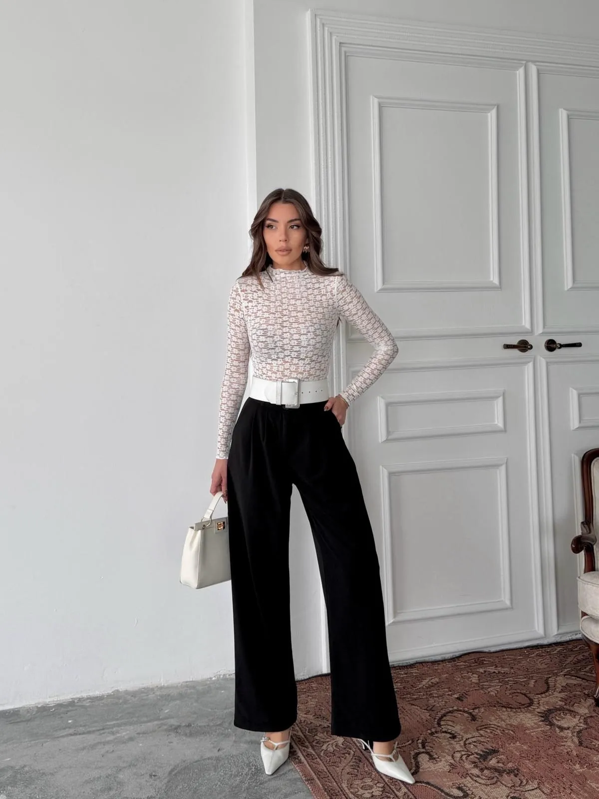 Beyaz Dantel Detay Body — görsel 3 · KV20260125003