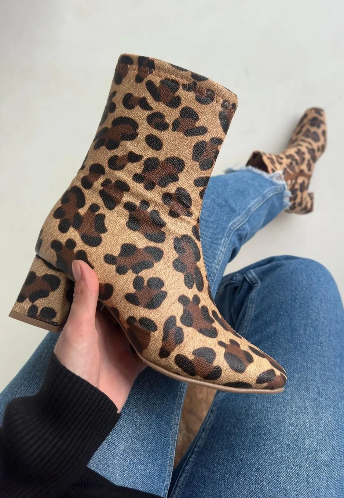 Birta Leopar Cilt Streç Topuklu Bot — görsel 2 · 24946