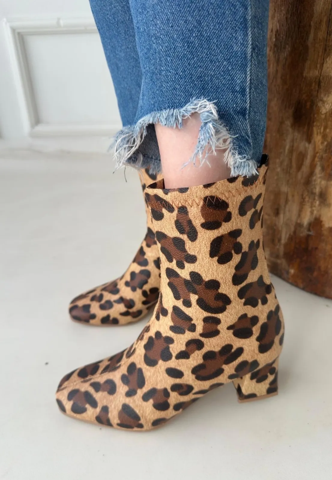 Birta Leopar Cilt Streç Topuklu Bot — görsel 3 · 24946