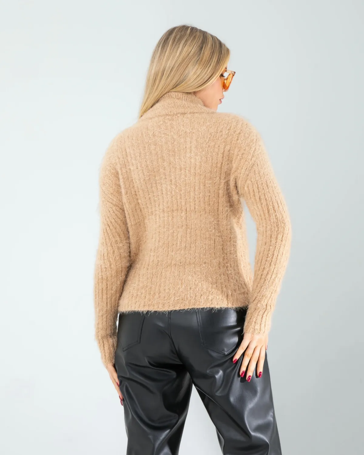 Camel Fermuarlı Sakal Triko — görsel 5 · KV2025010150