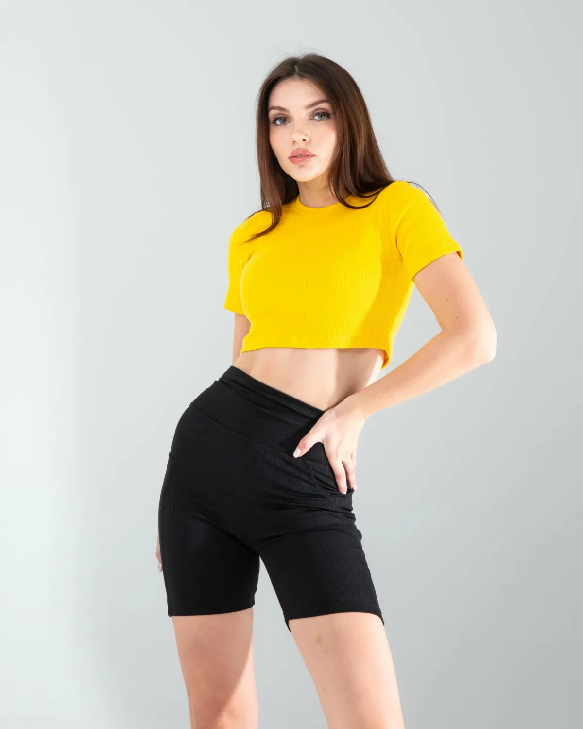 Sarı Fitilli Kaşkorse Mini Bluz — görsel 2 · KV2025010135