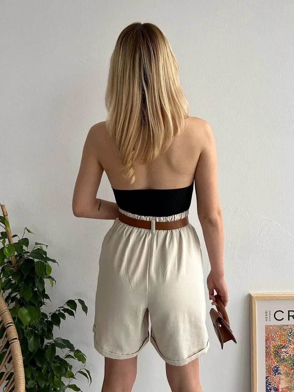 Gabardin kumaş şort — görsel 2 · 6S92S7JCOD