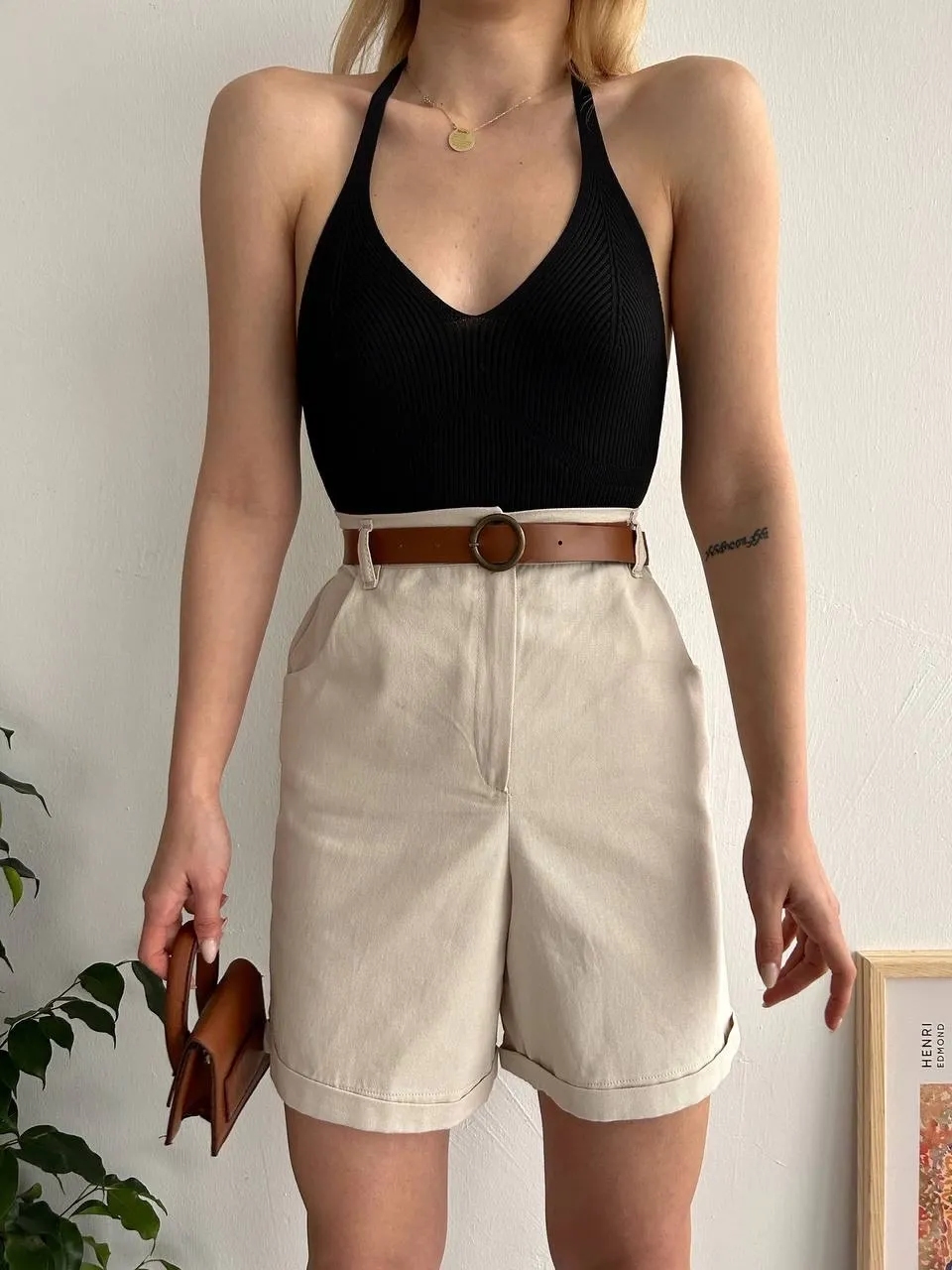 Gabardin kumaş şort — görsel 3 · 6S92S7JCOD