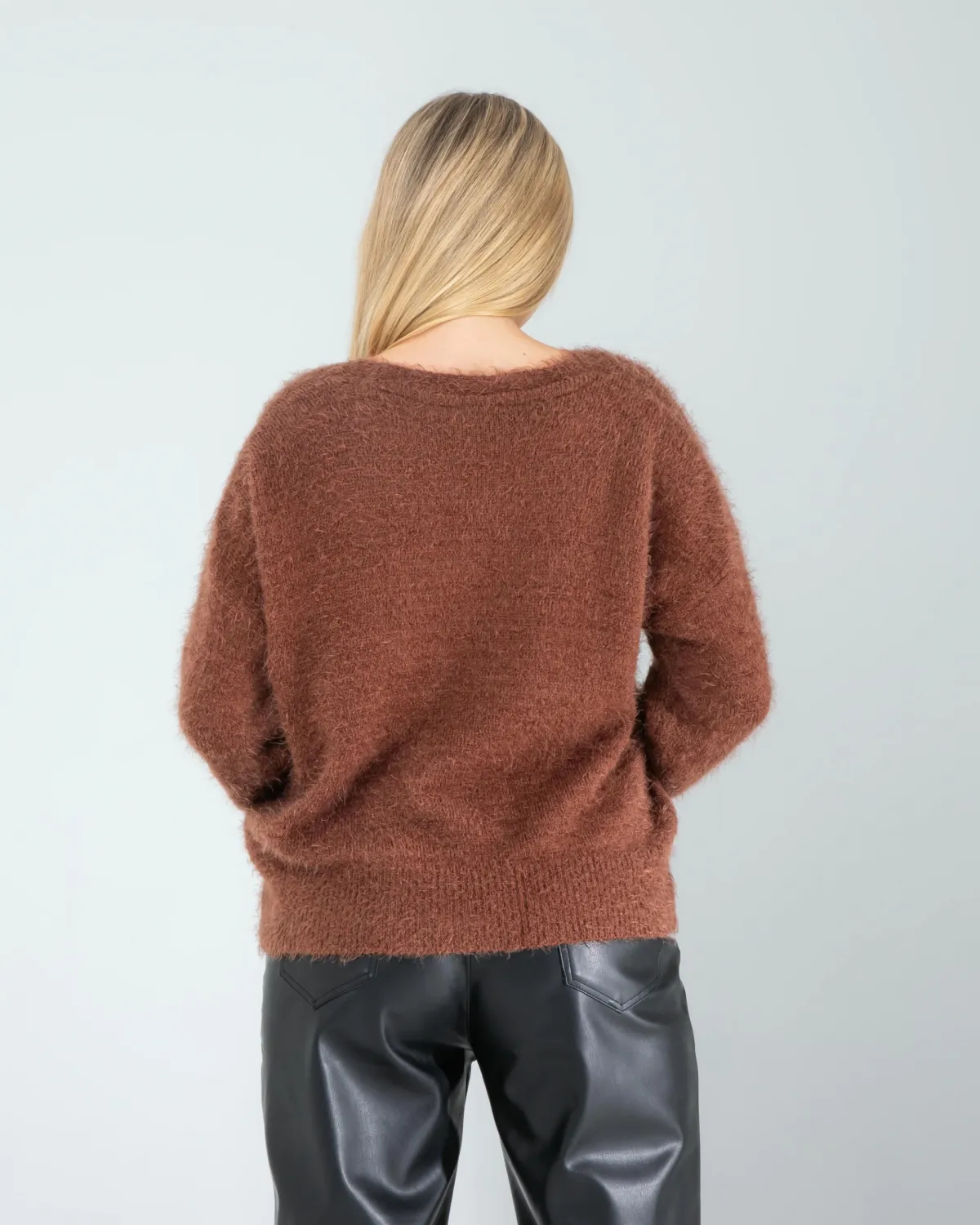 Kahve Sakal Triko Hırka — görsel 5 · KV2025010027