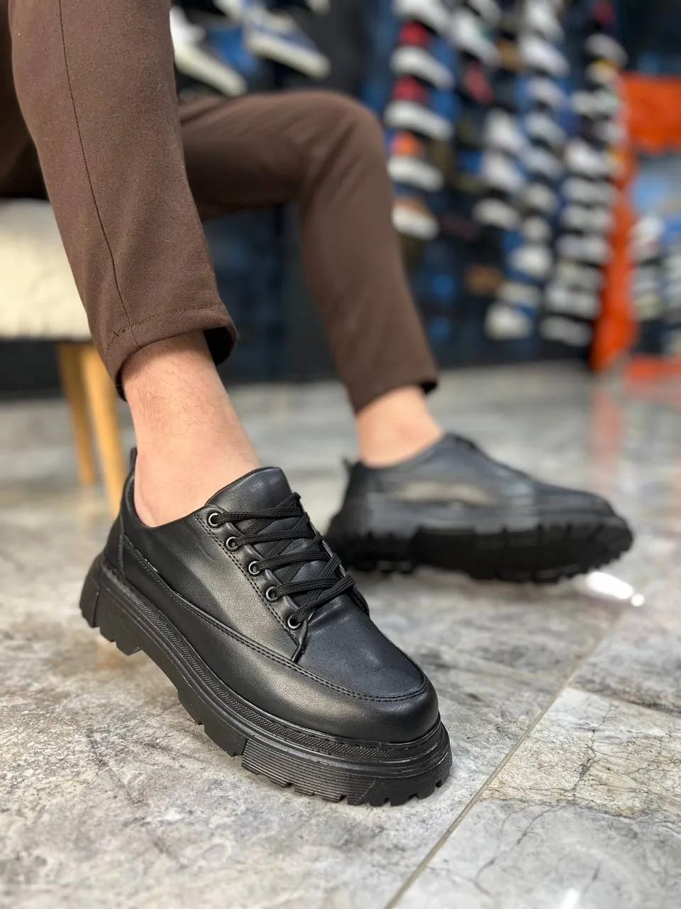 KB-702 Kuback Kömür Cilt Günlük Erkek Ayakkabı — görsel 2 · KB-702-KÖMÜR-CİLT