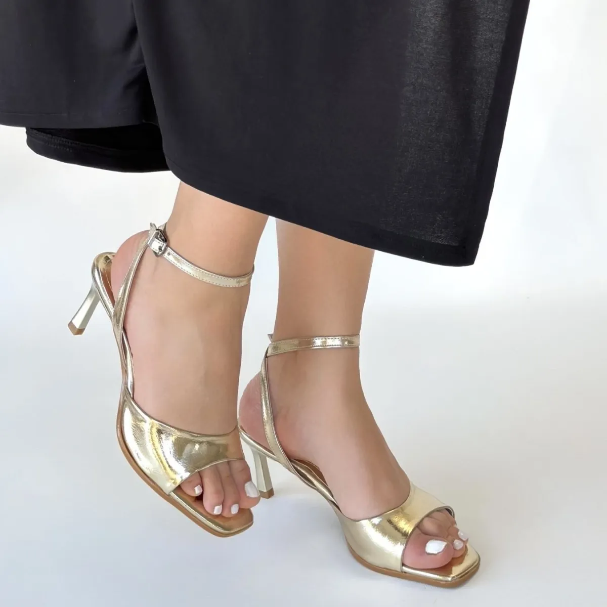 Lenya Gold Rugan Topuklu Ayakkabı — görsel 4 · 26625