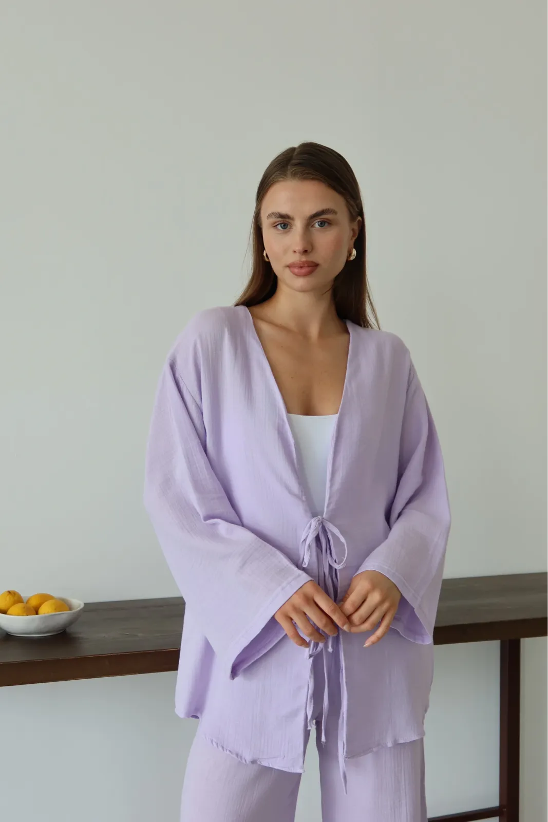 Müslin kumaş kimono lila pt — görsel 4 · GDNXYK41FD
