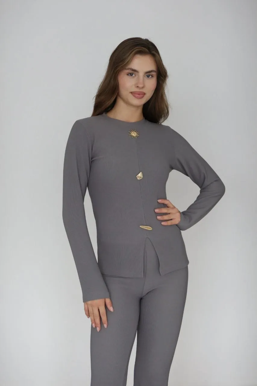 Ottoman alt üst takım gri pt510442 — görsel 3 · 9XZPLA3XAT