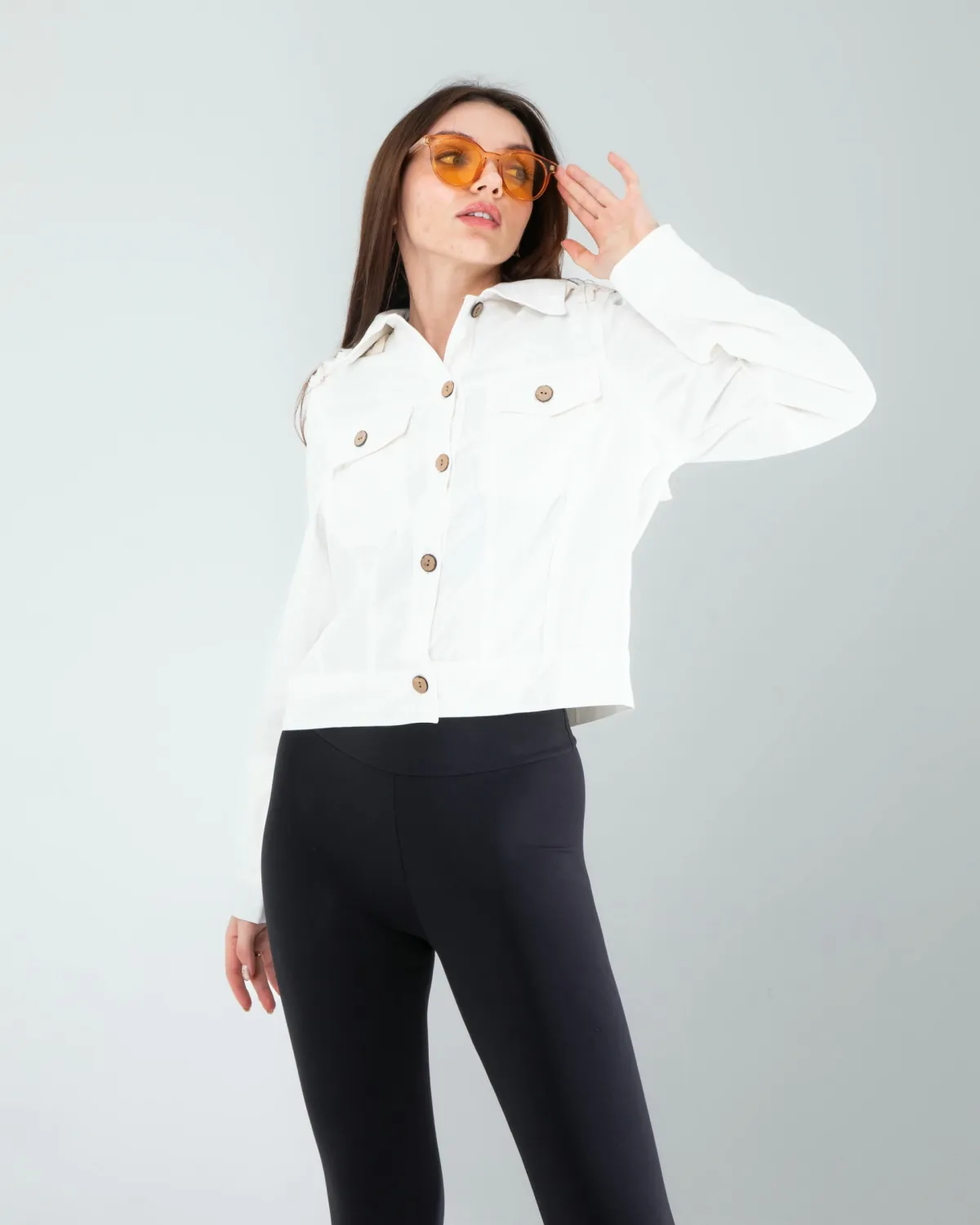 Nakışlı Etnik Desen Denim Ceket — görsel 2 · KV2025010187
