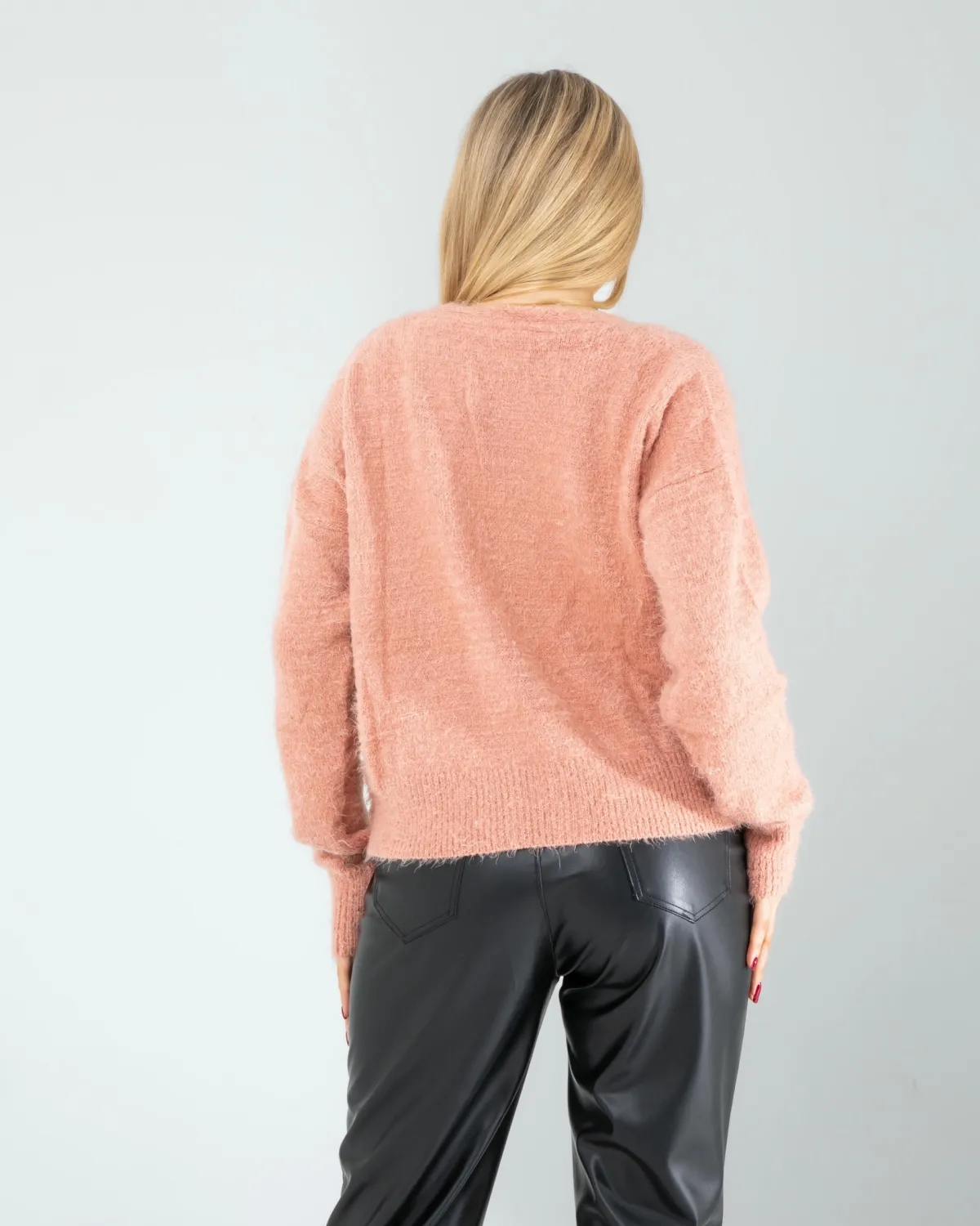 Pudra Sakal Triko Hırka — görsel 5 · KV2025010029