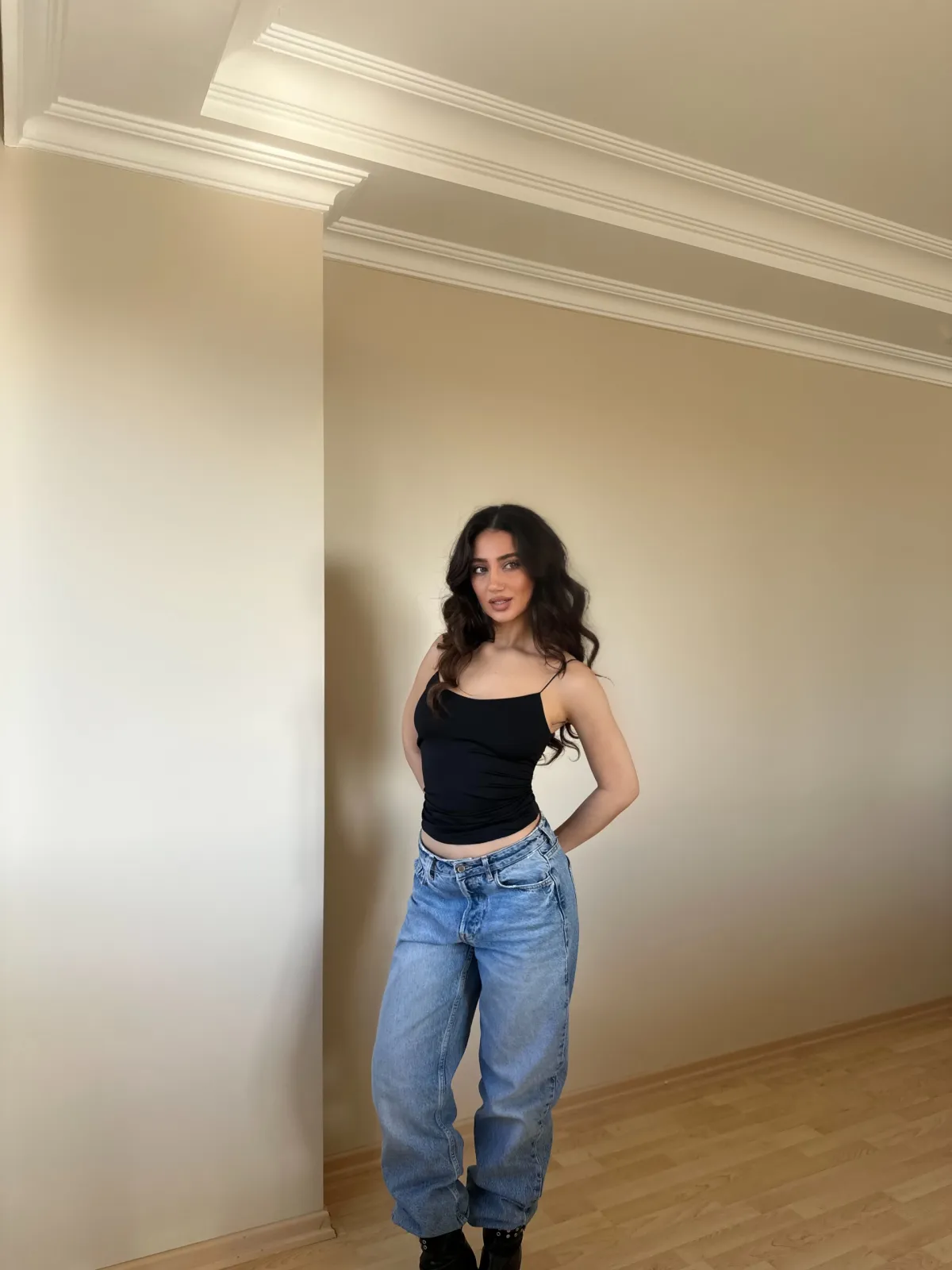 Siyah ZRA Model Poliamid İp Askı Bluz — görsel 4 · KV2025010201