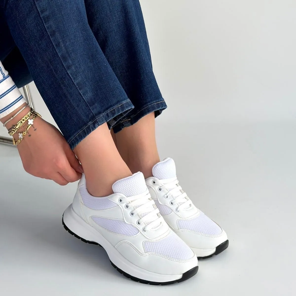 Slar Beyaz Cilt Spor Ayakkabı — görsel 4 · 26458