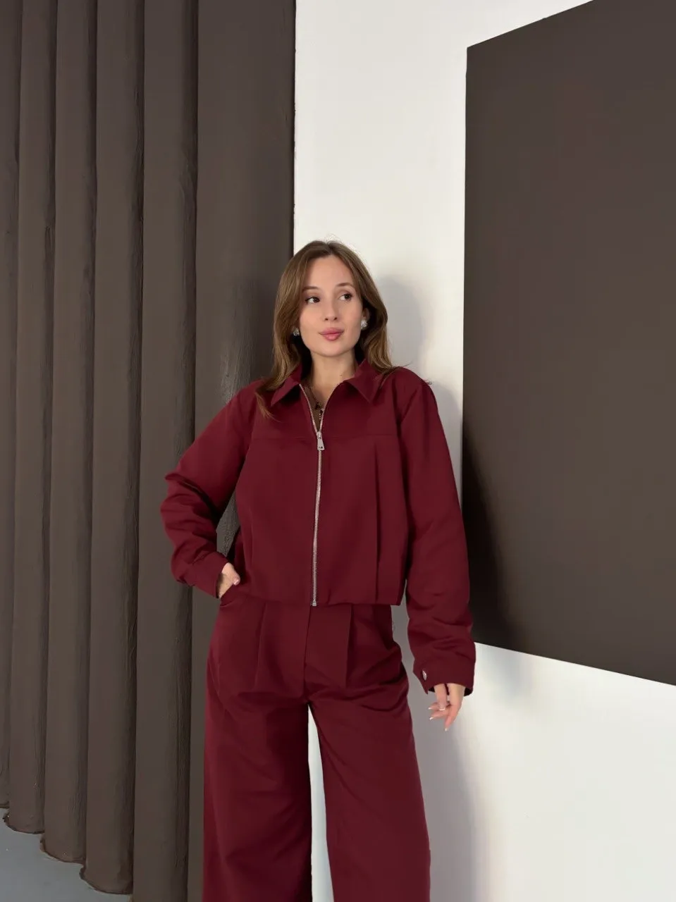 Trenç takım alt üst bordo ons — görsel 5 · 0GGEKNPZA4