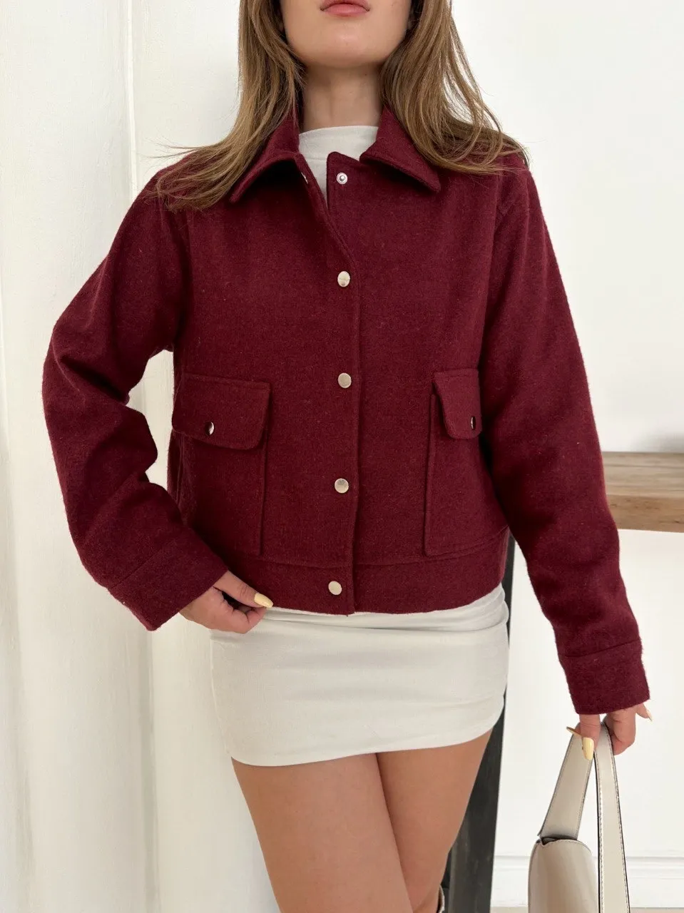 Zr model kaşe ceket bordo st255807 — görsel 2 · PM172X9W78