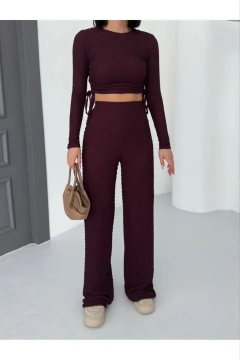 Bubble alt üst takım bordo pt510446 — görsel 1