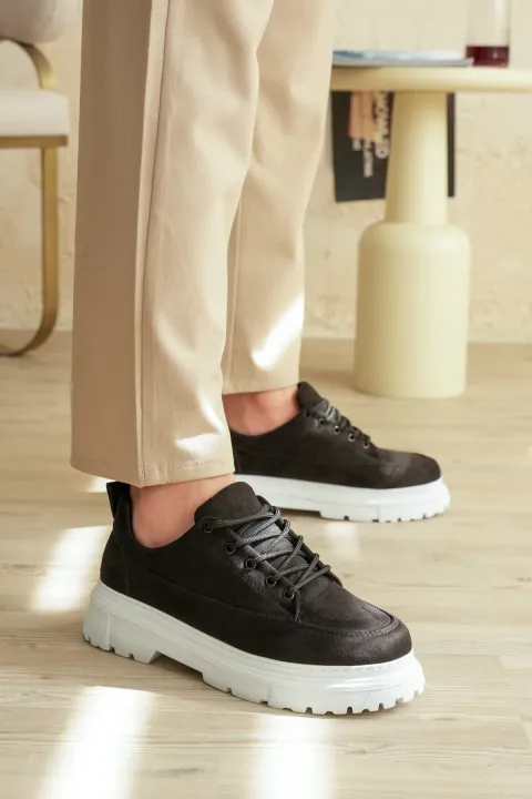 KB-702 Kuback Siyah Süet Günlük Erkek Ayakkabı — görsel 1
