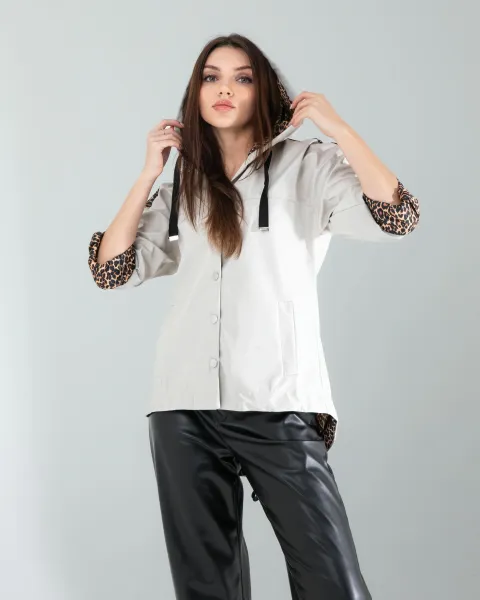 Leopar Detaylı Ceket — görsel 1