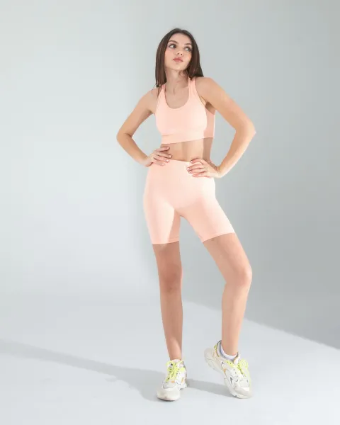 Somon Seamless Dikişsiz Biker Tayt Crop Takım — görsel 1